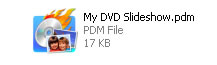 File icon of the photo slideshow project created by Photo DVD Maker