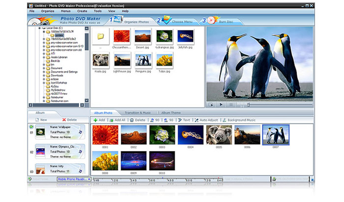 free slideshow maker software for windows 7 to lay on dvd